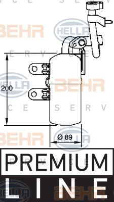 HELLA Осушитель, кондиционер 8FT 351 335-101