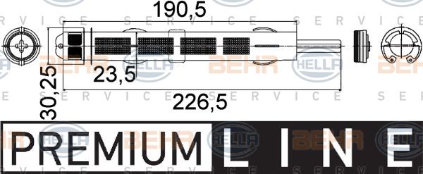 HELLA Осушитель, кондиционер 8FT 351 335-241