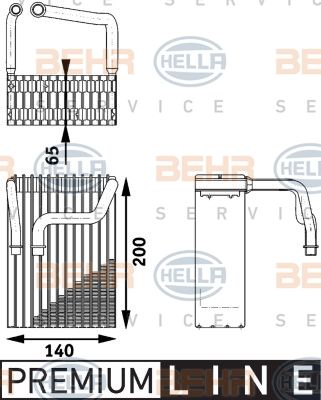 HELLA Испаритель, кондиционер 8FV 351 211-361