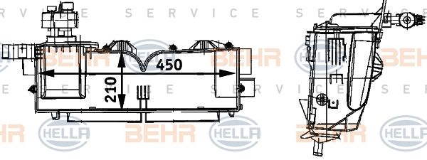 HELLA Испаритель, кондиционер 8FV 351 211-681