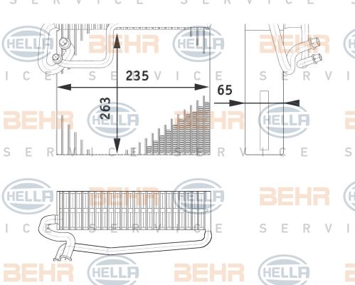 HELLA Испаритель, кондиционер 8FV 351 330-181