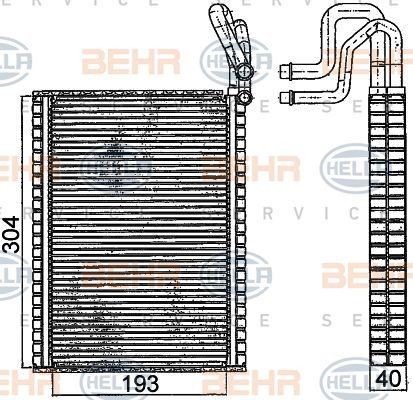 HELLA Испаритель, кондиционер 8FV 351 331-291