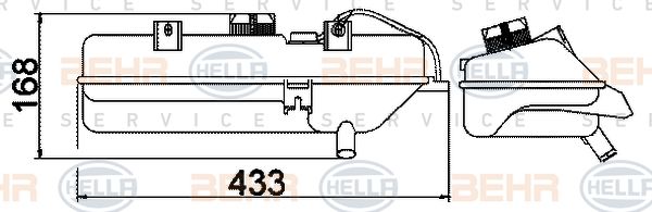 HELLA išsiplėtimo bakelis, aušinimo skystis 8MA 376 702-394