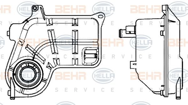 HELLA Компенсационный бак, охлаждающая жидкость 8MA 376 702-514