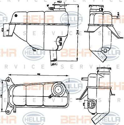 HELLA išsiplėtimo bakelis, aušinimo skystis 8MA 376 755-171