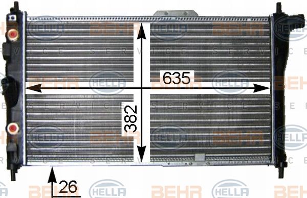 HELLA radiatorius, variklio aušinimas 8MK 376 705-581