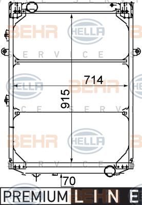 HELLA Радиатор, охлаждение двигателя 8MK 376 709-561