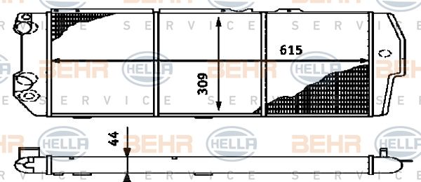 HELLA radiatorius, variklio aušinimas 8MK 376 714-581