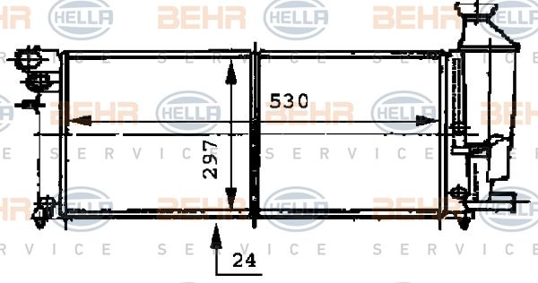 HELLA Радиатор, охлаждение двигателя 8MK 376 716-471