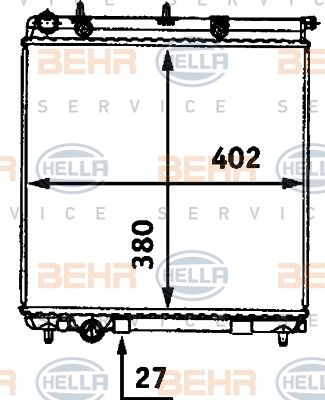 HELLA Радиатор, охлаждение двигателя 8MK 376 718-641