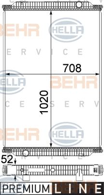 HELLA Радиатор, охлаждение двигателя 8MK 376 749-821