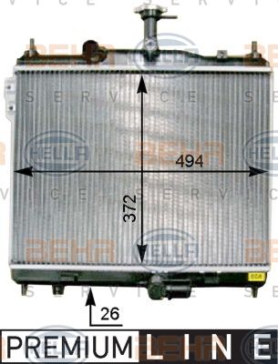 HELLA radiatorius, variklio aušinimas 8MK 376 754-511