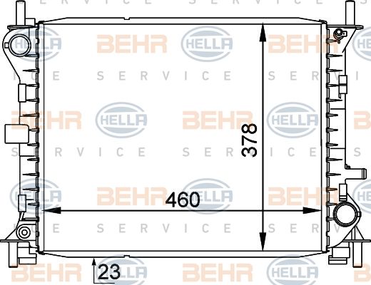 HELLA radiatorius, variklio aušinimas 8MK 376 754-771