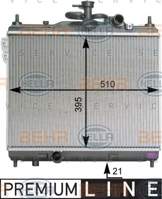 HELLA radiatorius, variklio aušinimas 8MK 376 762-021