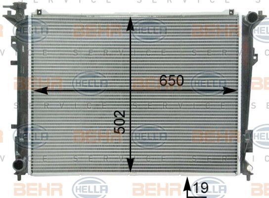 HELLA radiatorius, variklio aušinimas 8MK 376 763-221