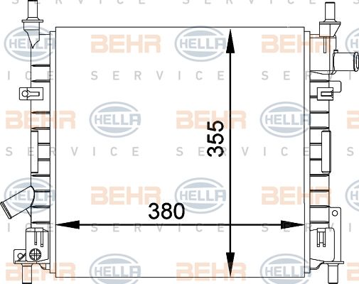 HELLA radiatorius, variklio aušinimas 8MK 376 764-241