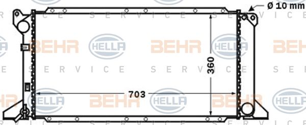 HELLA Радиатор, охлаждение двигателя 8MK 376 768-181