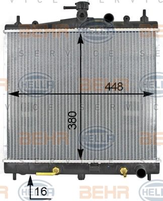 HELLA Радиатор, охлаждение двигателя 8MK 376 787-641