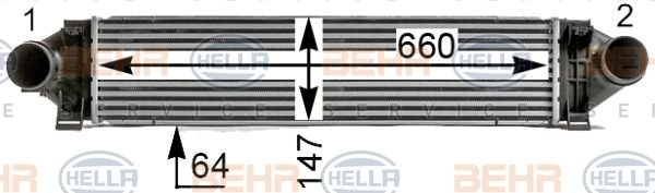 HELLA Интеркулер 8ML 376 700-121