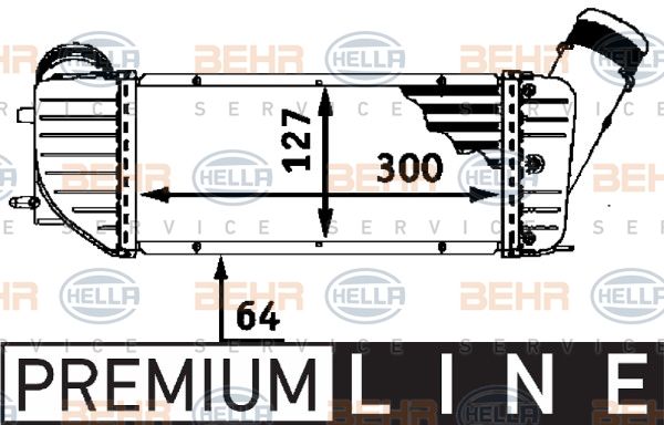 HELLA Интеркулер 8ML 376 723-371