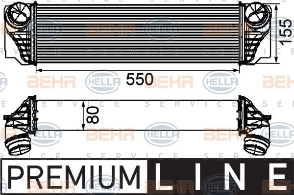 HELLA Интеркулер 8ML 376 746-411