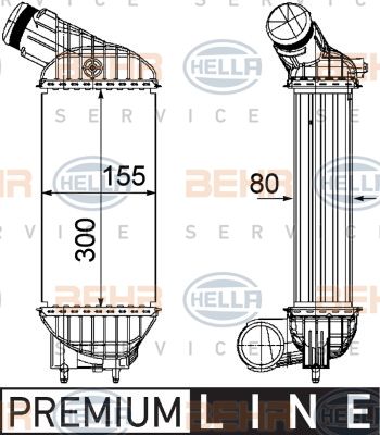 HELLA Интеркулер 8ML 376 746-591