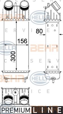 HELLA Интеркулер 8ML 376 756-401