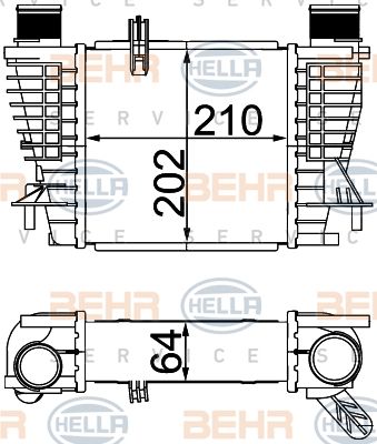 HELLA Интеркулер 8ML 376 756-624