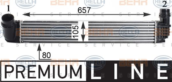 HELLA tarpinis suslėgto oro aušintuvas, kompresorius 8ML 376 760-771