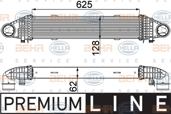 HELLA tarpinis suslėgto oro aušintuvas, kompresorius 8ML 376 777-111