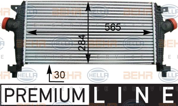 HELLA tarpinis suslėgto oro aušintuvas, kompresorius 8ML 376 777-261