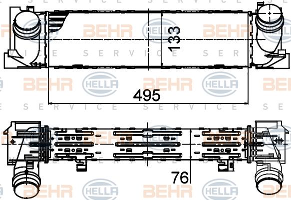 HELLA Интеркулер 8ML 376 791-751