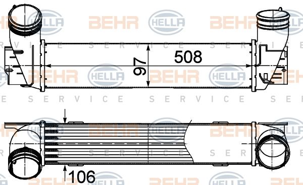 HELLA Интеркулер 8ML 376 988-074