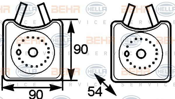 HELLA alyvos aušintuvas, variklio alyva 8MO 376 778-031