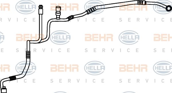 HELLA Трубопровод высокого давления, кондиционер 9GS 351 337-191