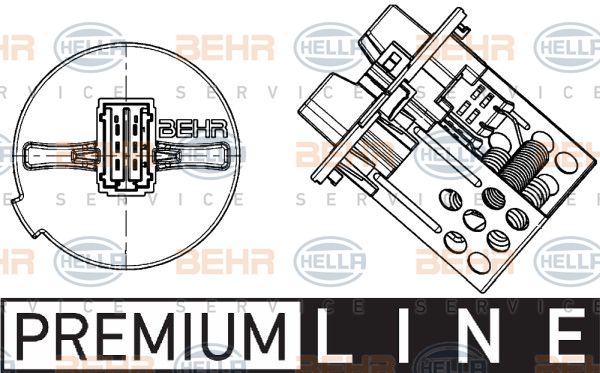 HELLA Сопротивление, вентилятор салона 9ML 351 332-281