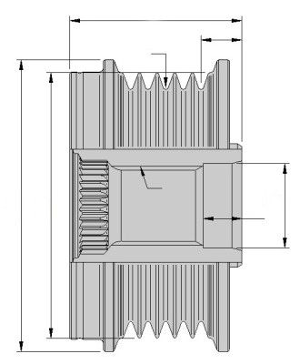 HELLA Механизм свободного хода генератора 9XU 358 038-011