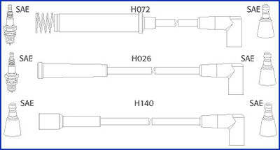 HITACHI Комплект проводов зажигания 134225