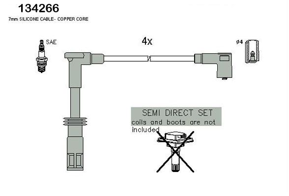 HITACHI uždegimo laido komplektas 134266