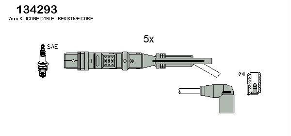 HITACHI Комплект проводов зажигания 134293