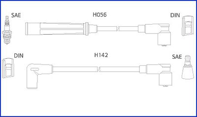 HITACHI uždegimo laido komplektas 134439