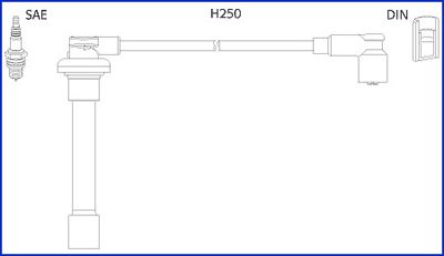 HITACHI uždegimo laido komplektas 134520