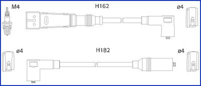 HITACHI Комплект проводов зажигания 134703