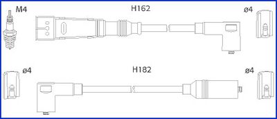 HITACHI uždegimo laido komplektas 134704