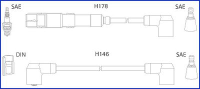 HITACHI uždegimo laido komplektas 134755