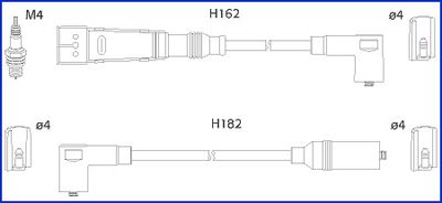 HITACHI uždegimo laido komplektas 134785