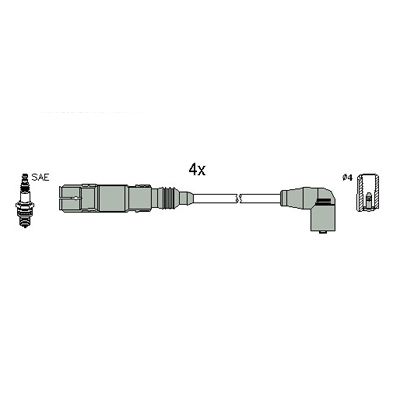 HITACHI uždegimo laido komplektas 134793