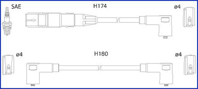 HITACHI uždegimo laido komplektas 134808