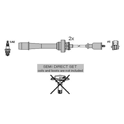 HITACHI Комплект проводов зажигания 134954