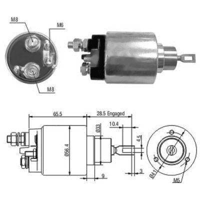 HOFFER solenoidinis jungiklis, starteris 6646036